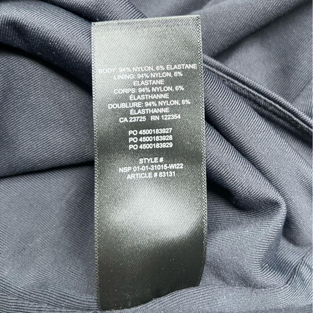 Babaton Black Long Sleeve Contour Cropped Top - Picture 6 of 6